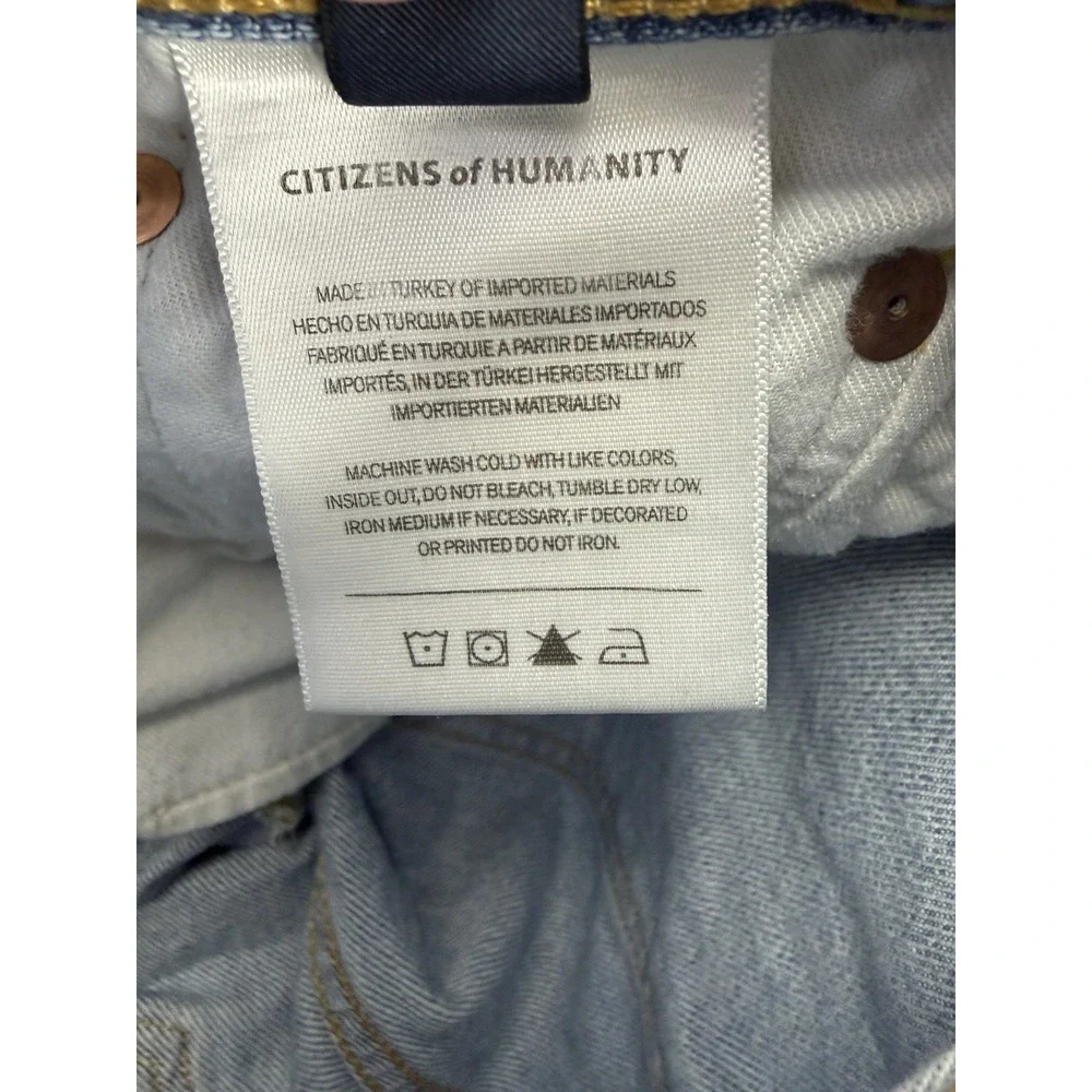 Citizen Of‎ Humanity Eva Sz 23 Light Wash Distressed Jeans High Rise Straight